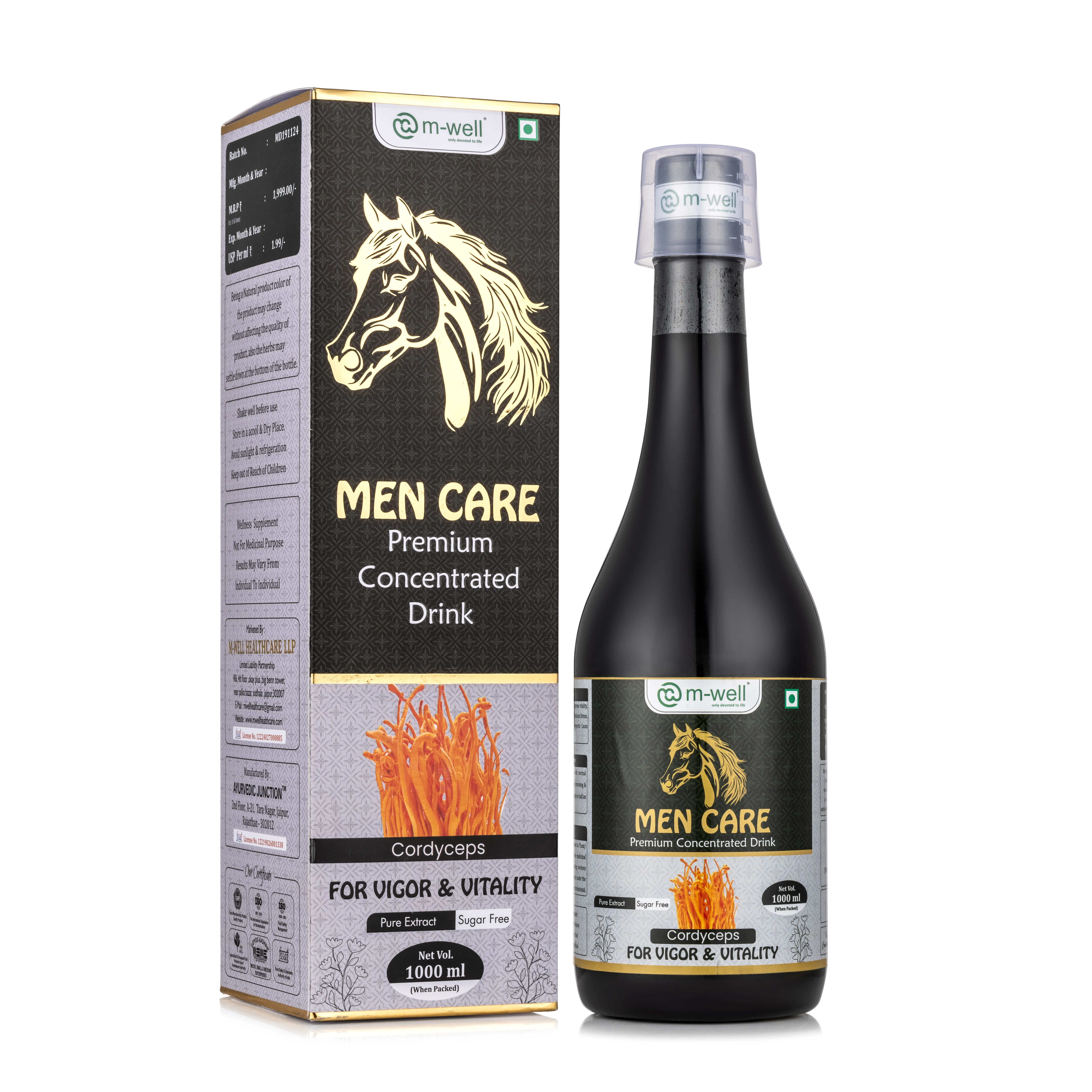 M-Well Men Care Premium Concentrated Drink – Shakti, Stamina & Vitality Booster for Men