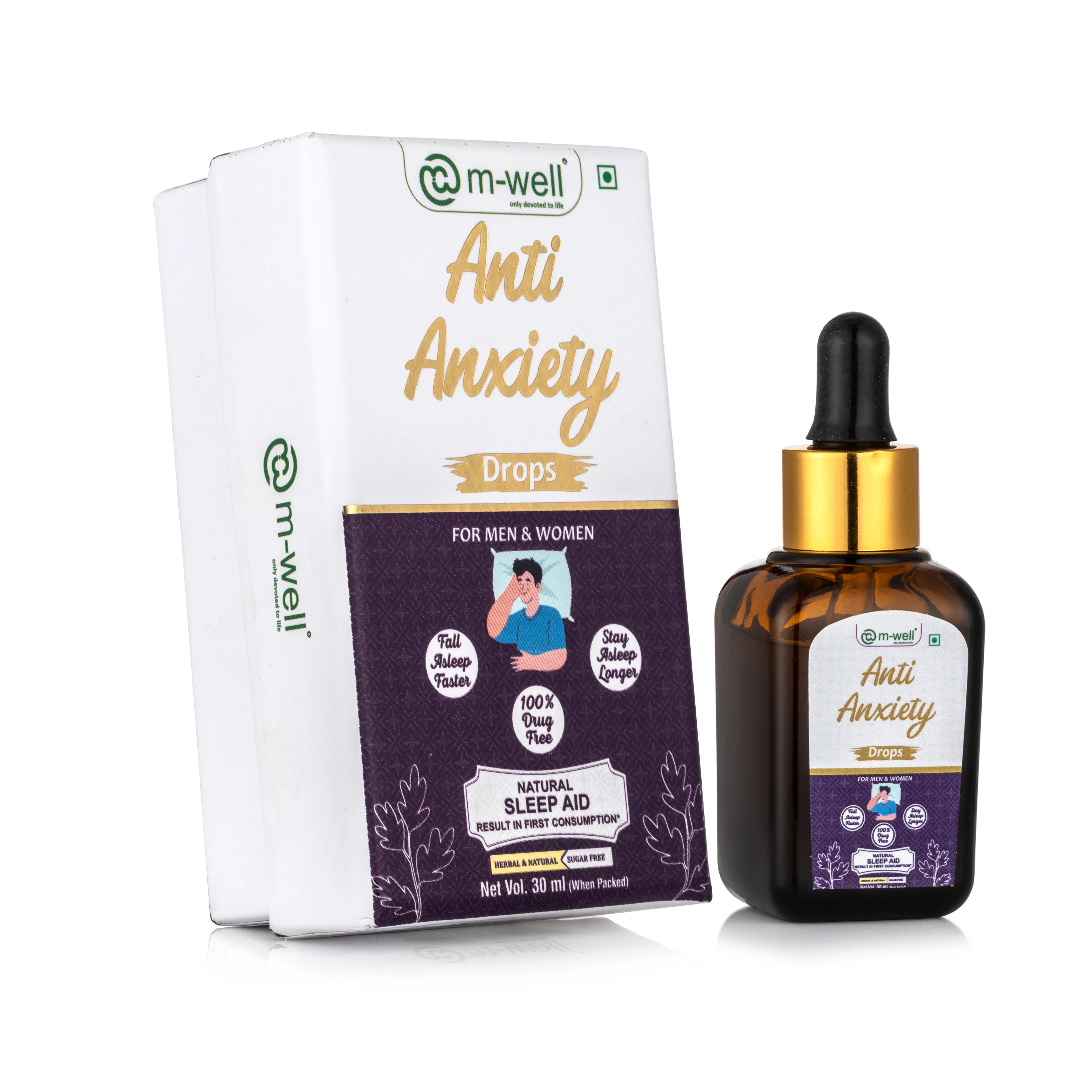 M-Well Anti Anxiety Drops – Natural Stress & Anxiety Relief Formula